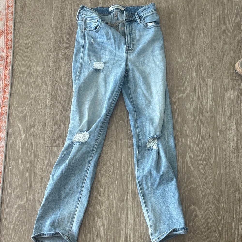 Classic Light Blue Straight Leg Jeans